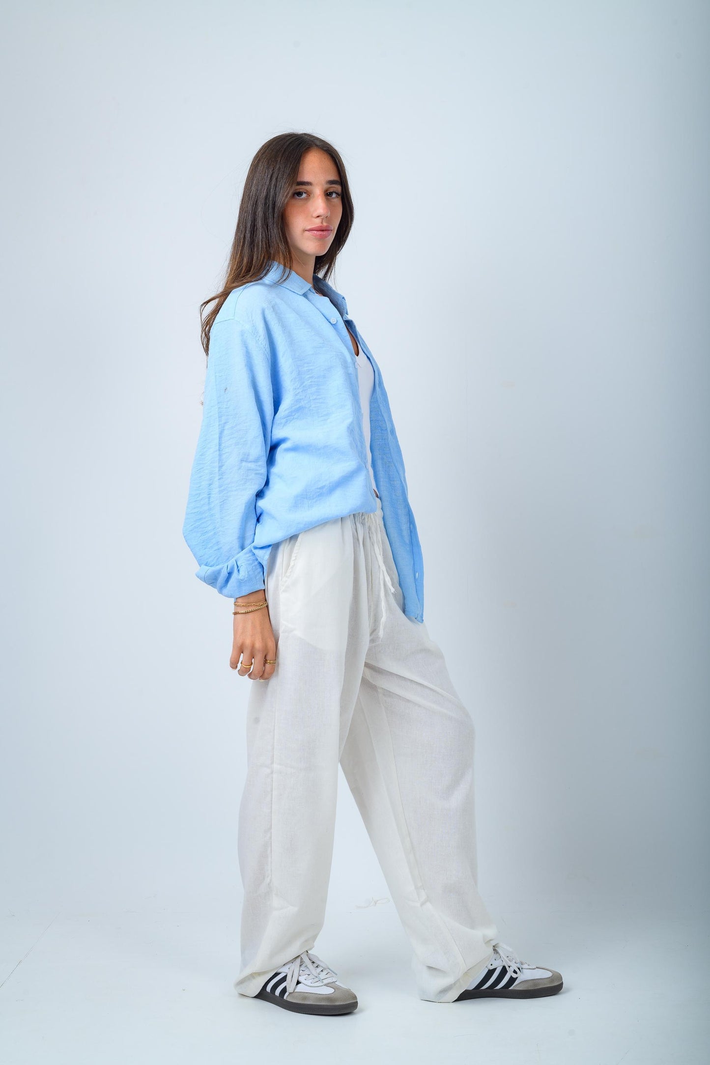 Women's White Linen Pants