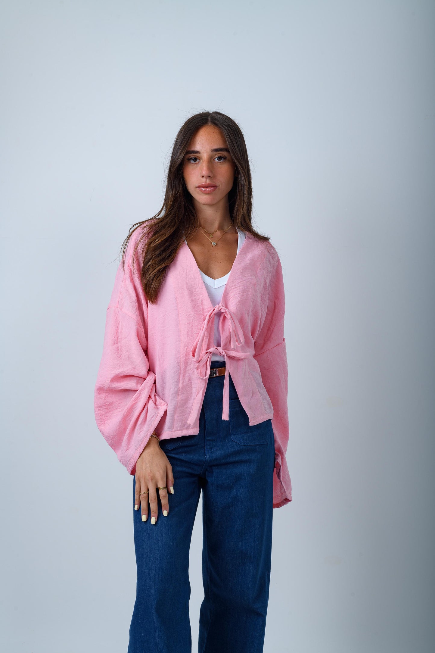 Pink Linen Cover-up
