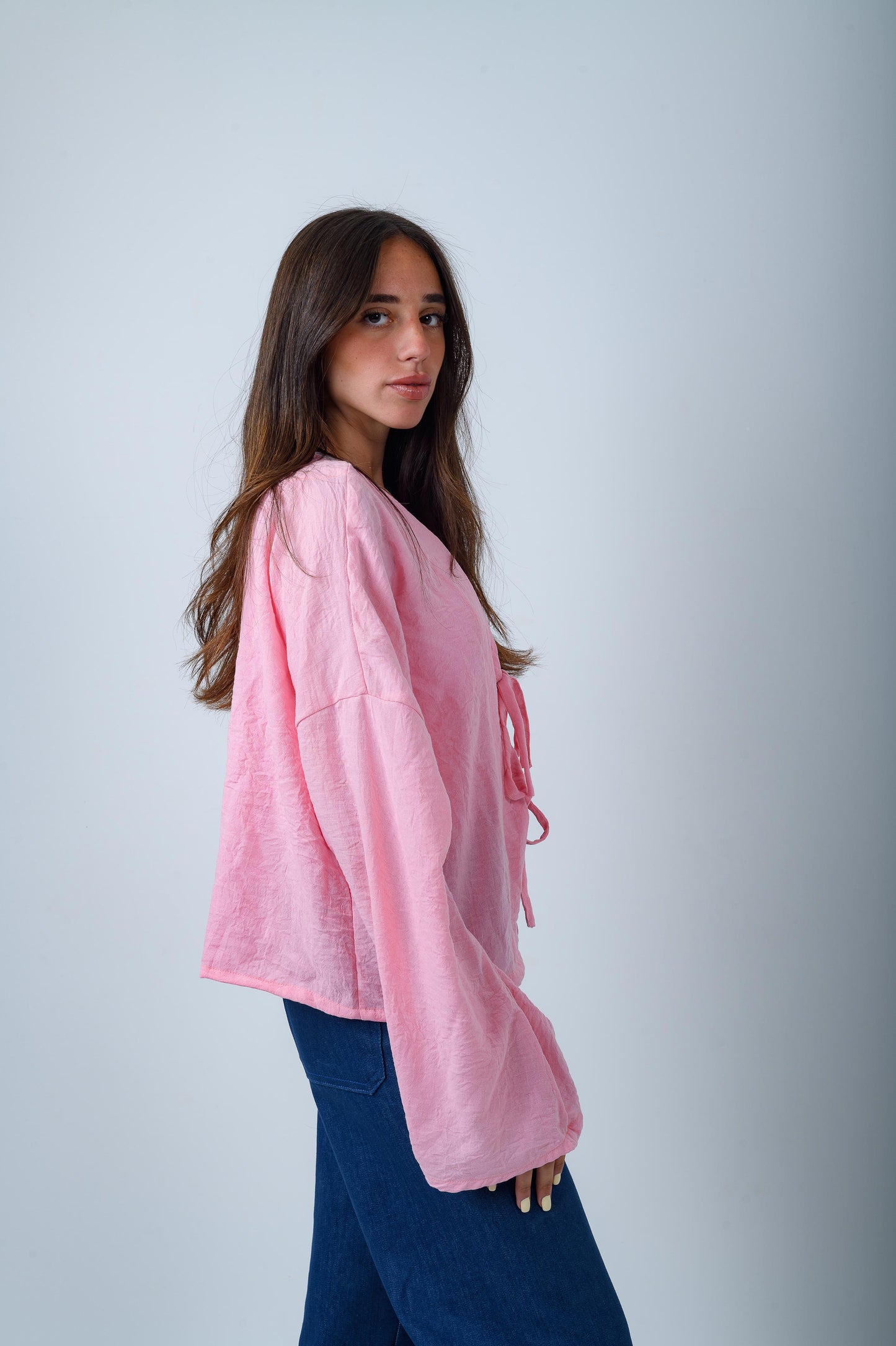 Pink Linen Cover-up
