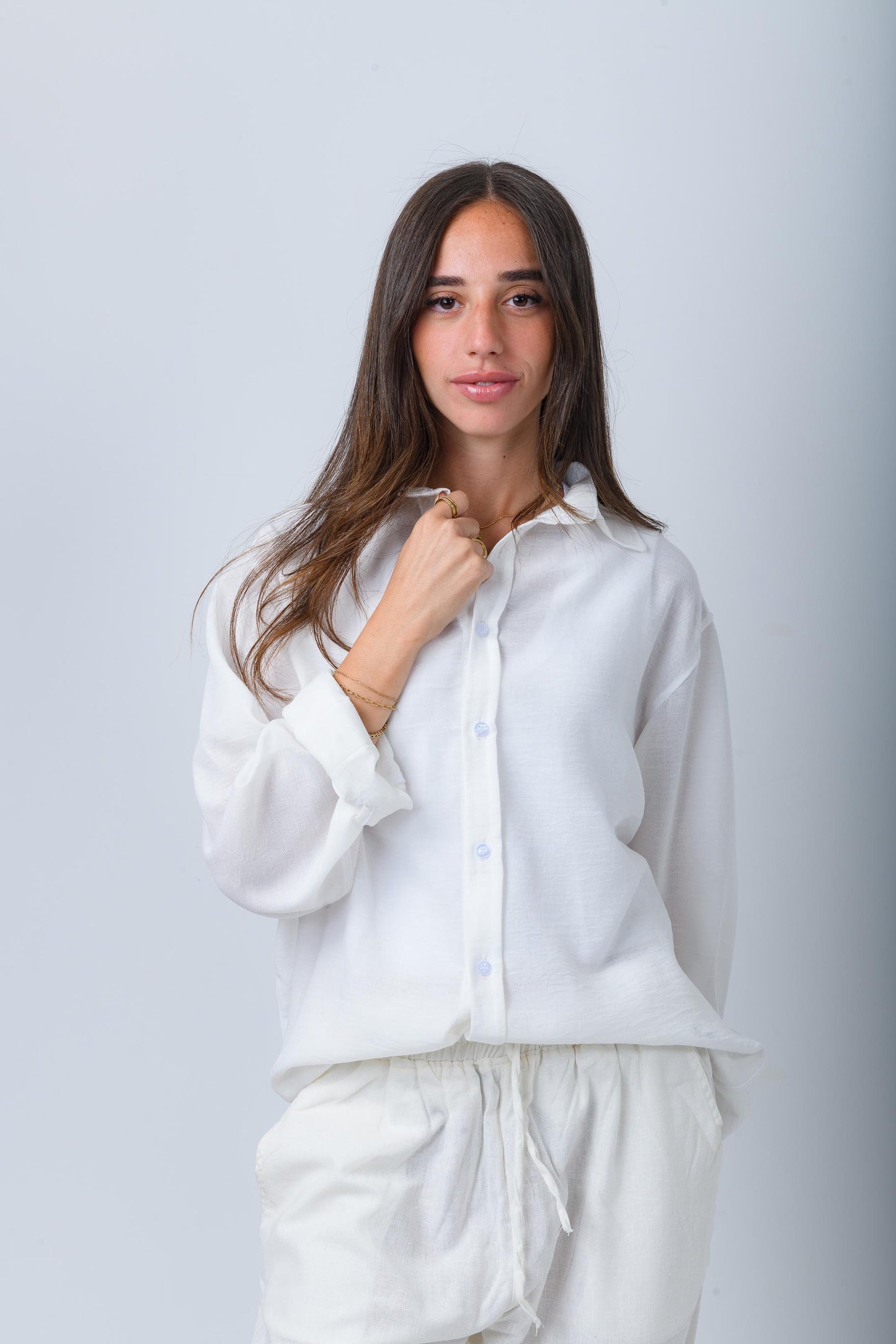 Women's White Linen Shirt