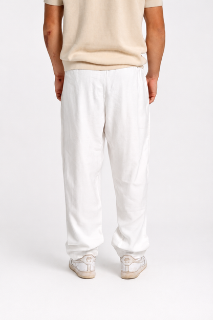Men’s White Linen Pants
