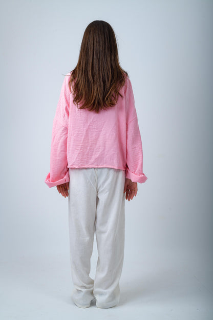 Women's White Linen Pants